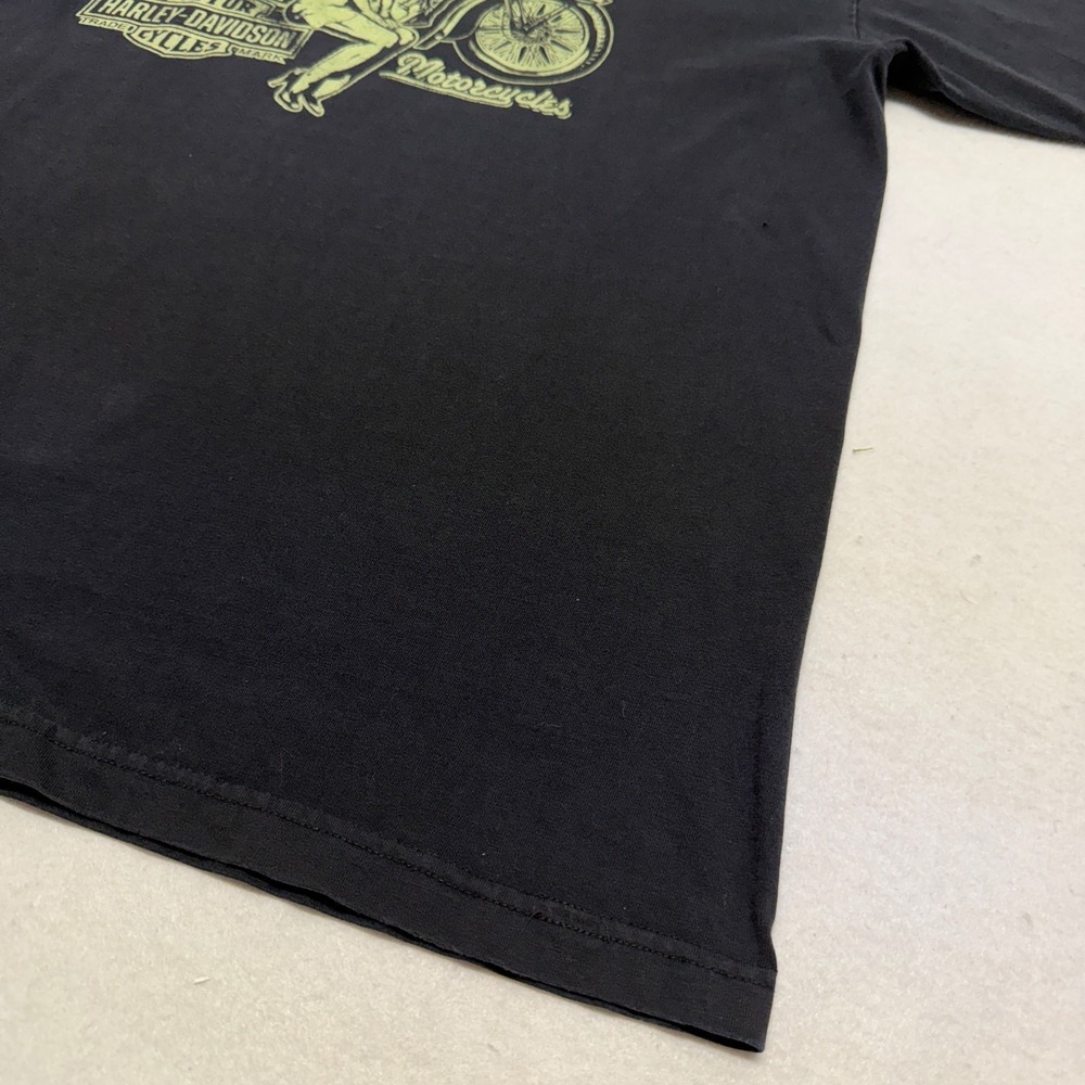 Harley Davidson Shirt Mens XL Black Pinup Girl Biker Visalia CA Motorcycle - Picture 6 of 16